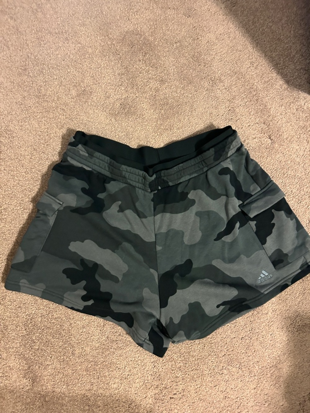 adidas Women’s Camo Athletic Shorts - grey/Black